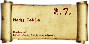 Medy Tekla névjegykártya